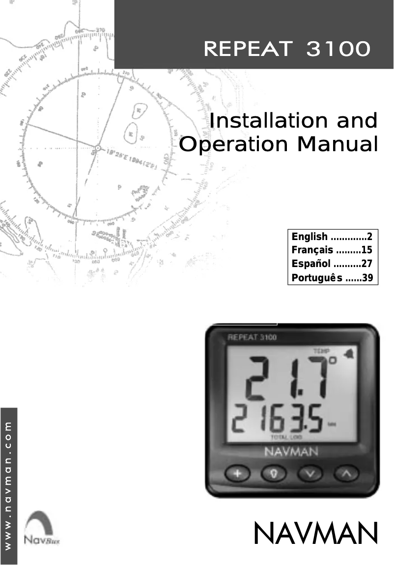 First page image of the manual for Repeat 3100