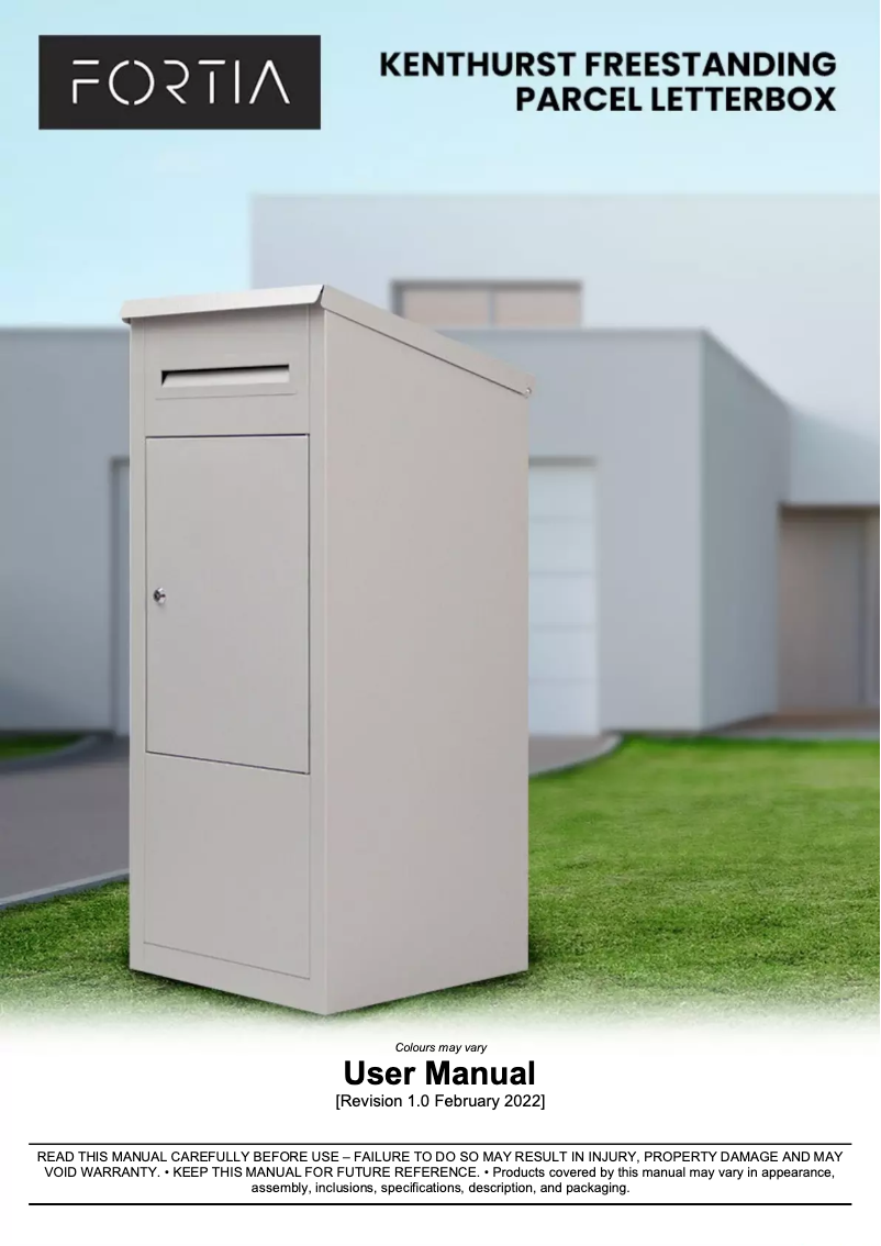 Image de la première page du manuel de l'appareil Kenthurst