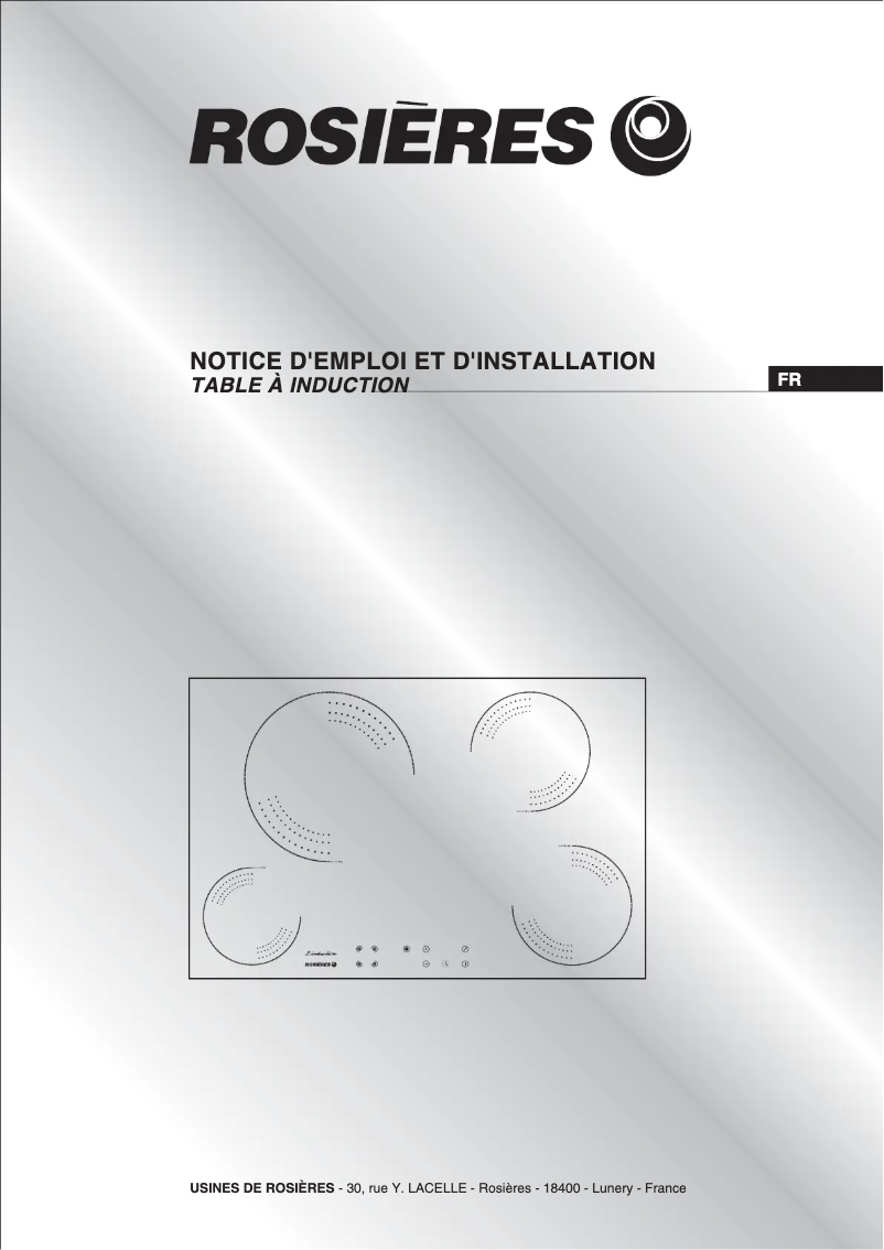 Page 1 of the manual User Manual Rosieres RVI 468 PN