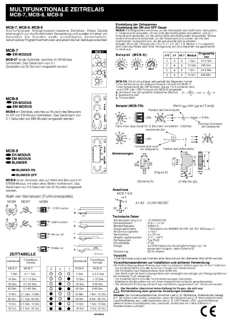 Page 1 of the manual User Manual ENTES MCB-8