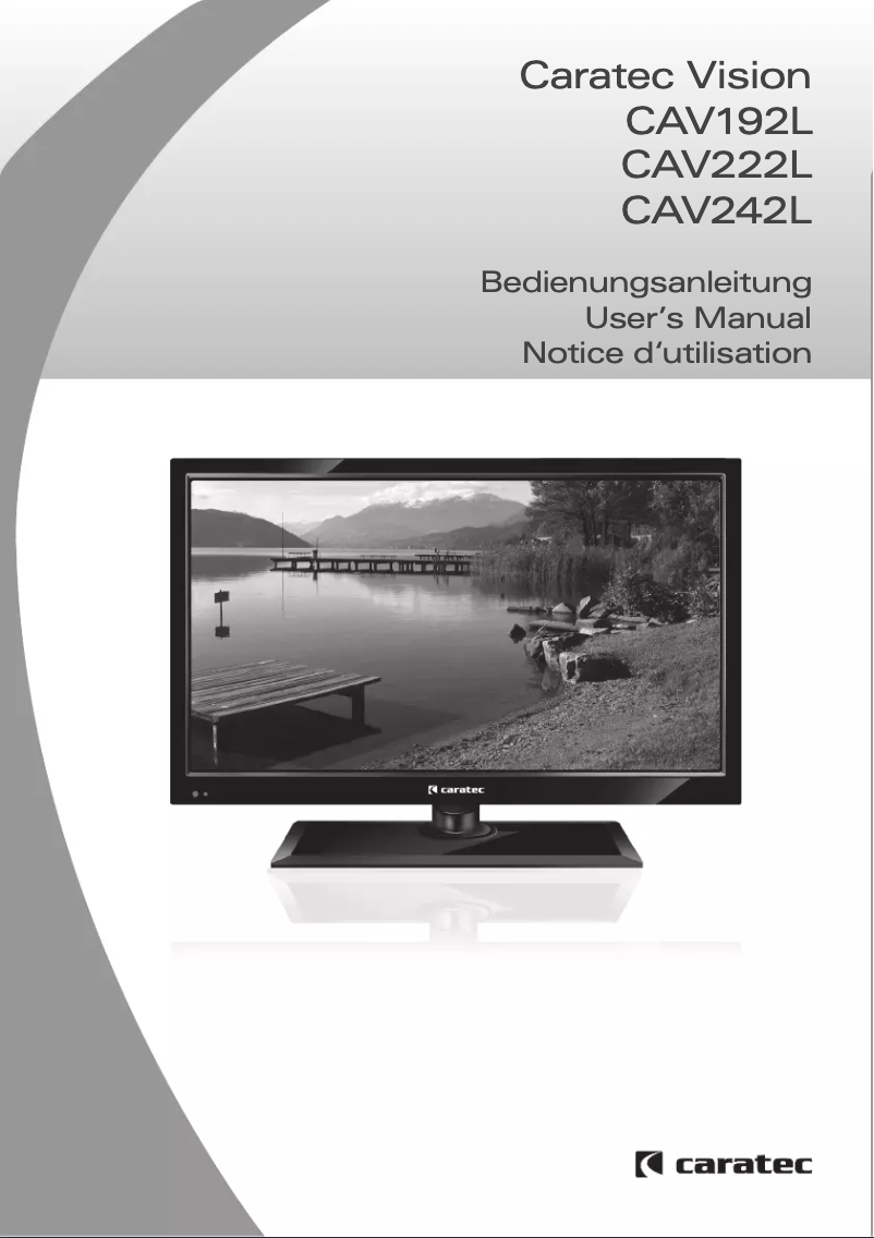 Page 1 of the manual User Manual Caratec CAV242L