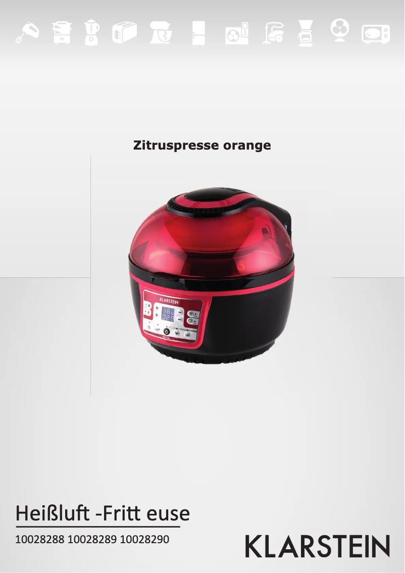 Page 1 of the manual User Manual Klarstein 10028290