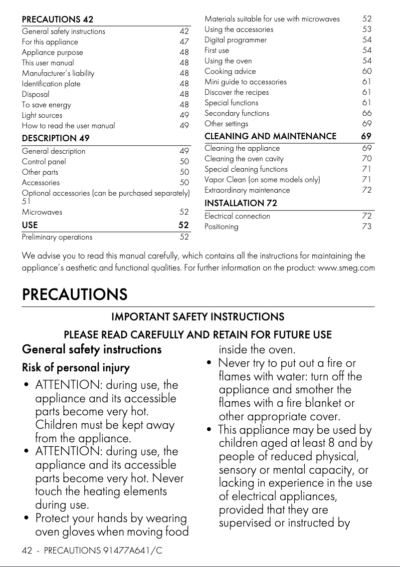 First page image of the manual for SO4302M1X