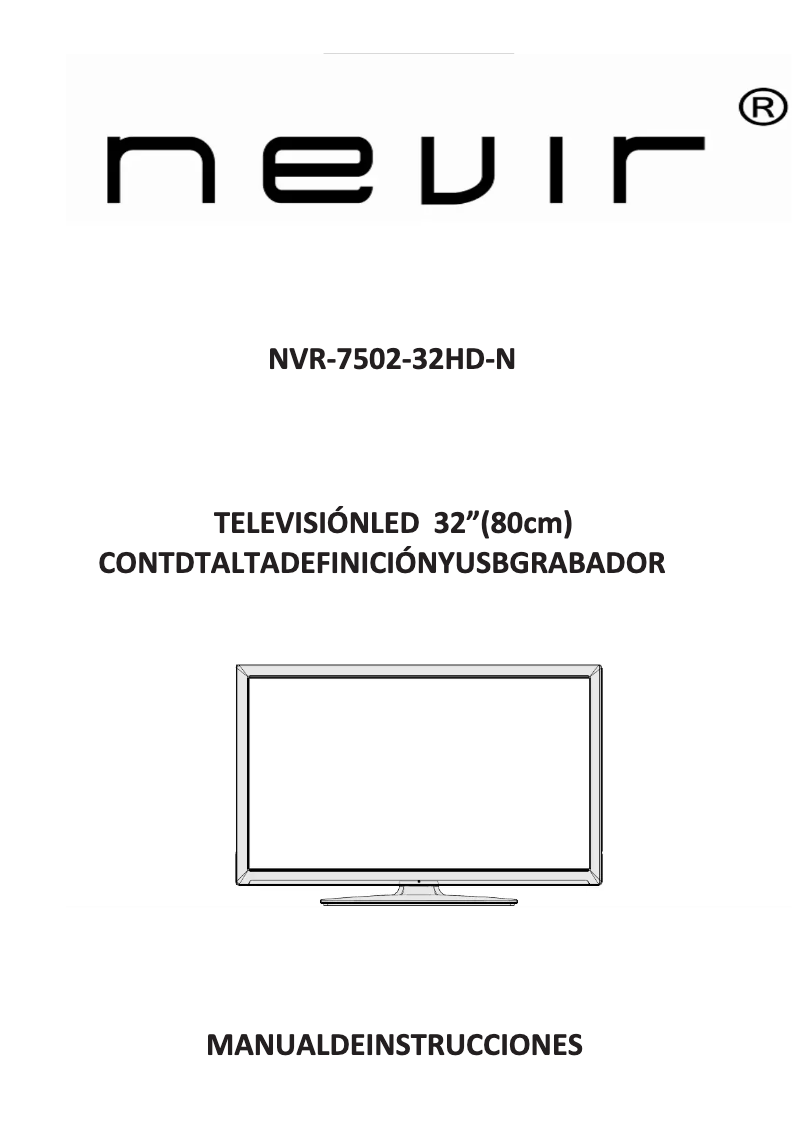 Page 1 of the manual User Manual Nevir NVR7502-32