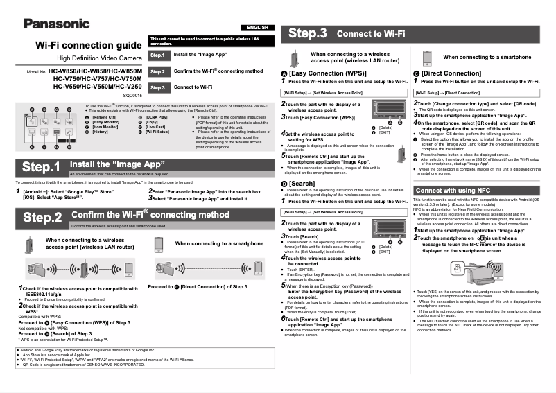 Page 1 of the manual User Manual Panasonic HC-V757
