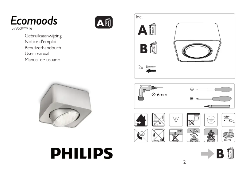 Page 1 of the manual User Manual Philips Ecomoods 579504816