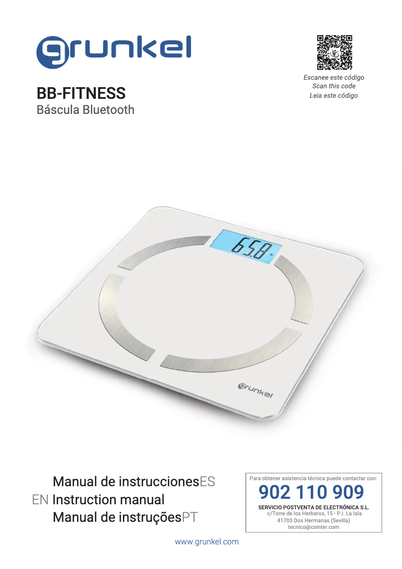 Page 1 of the manual User Manual Grunkel BB-FITNESS