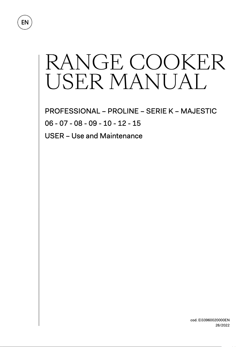 First page image of the manual for MI127NE3