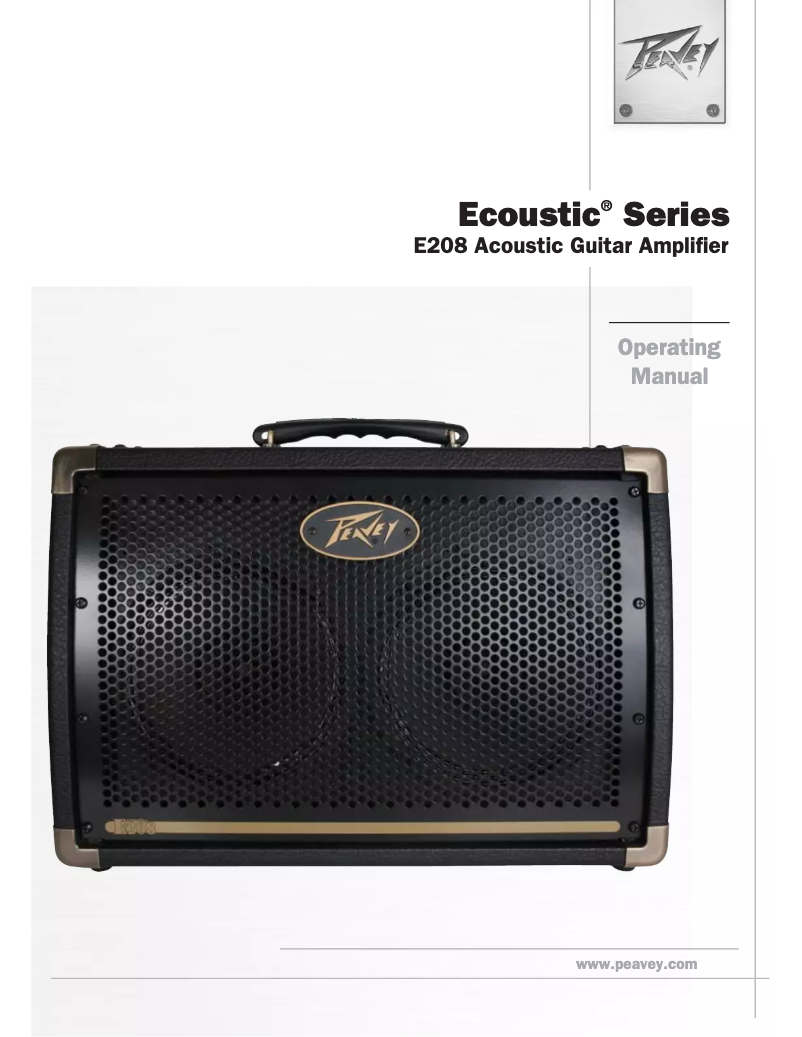 First page image of the manual for Ecoustic E208