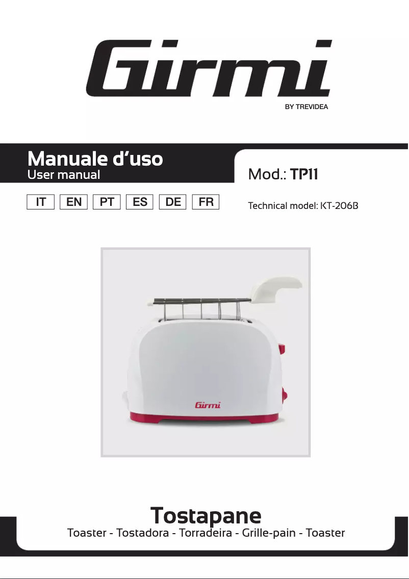 First page image of the manual for TP11