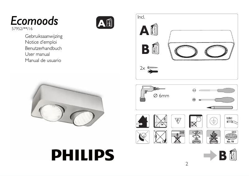 Page 1 of the manual User Manual Philips Ecomoods 579524816