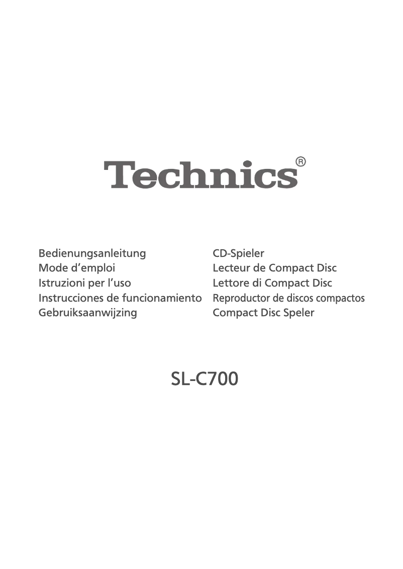 First page image of the manual for SL-C700
