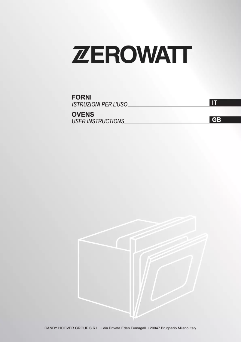 First page image of the manual for ZFFS100N