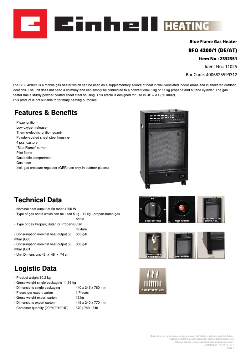 First page image of the manual for BFO 4200/1