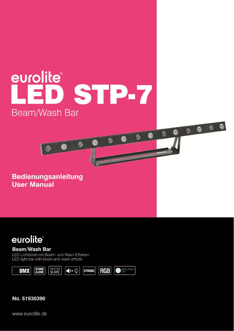 First page image of the manual for LED STP-7