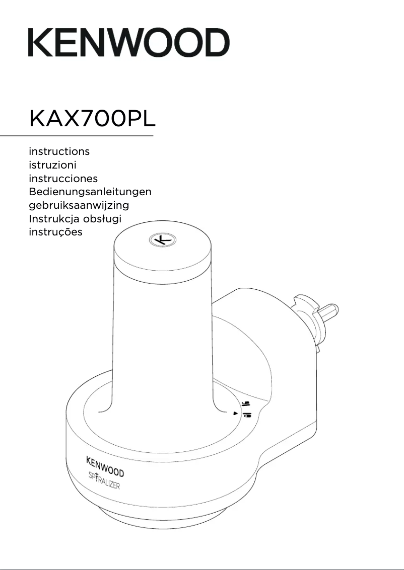 First page image of the manual for KAX700PL
