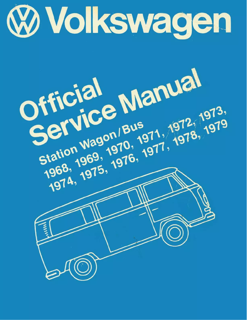 Page 1 of the manual User Manual Volkswagen Bus (1974)
