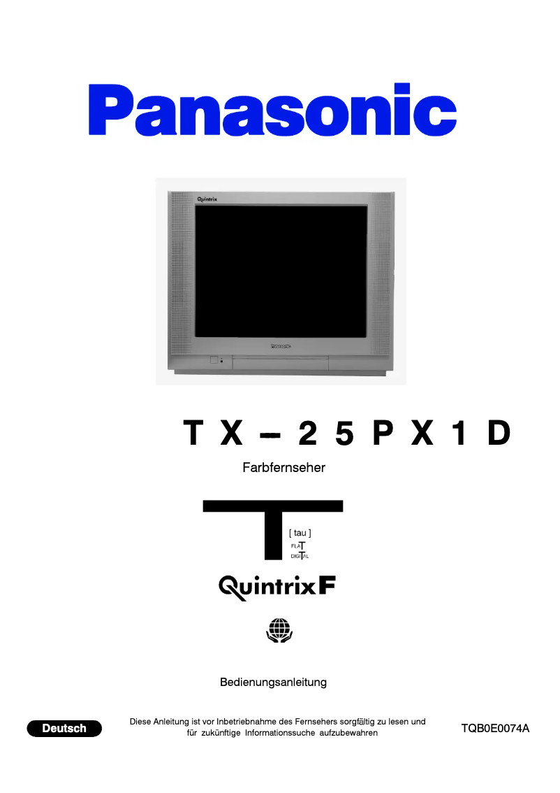 First page image of the manual for TX-25PX1D