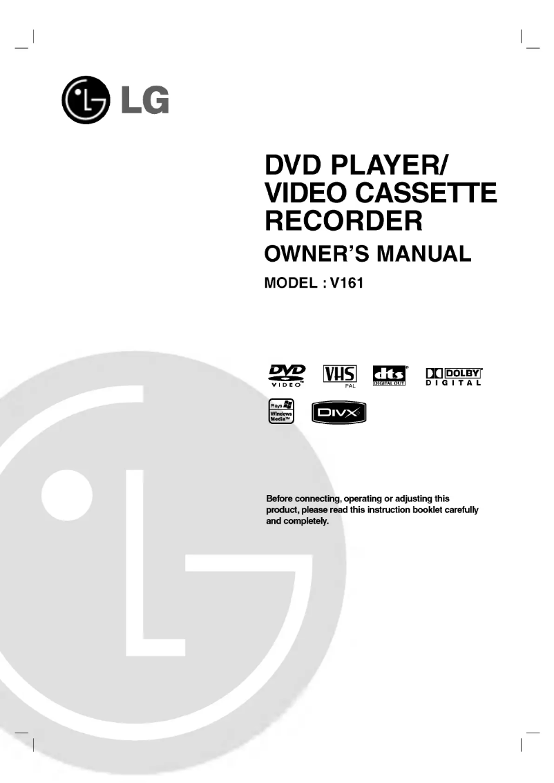 Page 1 of the manual User Manual LG V1612W1Z