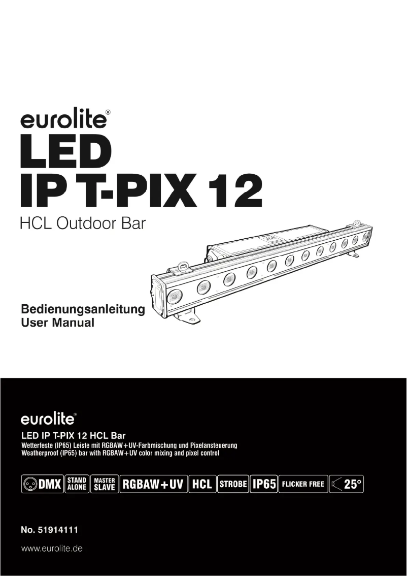 Page 1 de la notice Manuel utilisateur Eurolite LED IP T-PIX 12