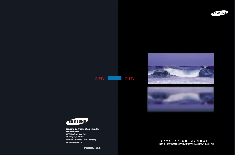 Page 1 of the manual User Manual Samsung HL-M617W