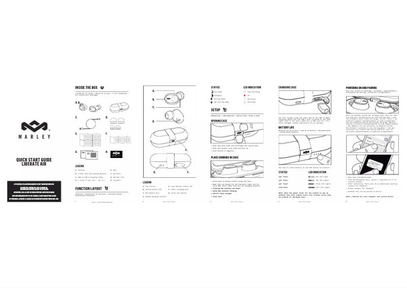 Page 1 of the manual User Manual House of Marley Liberate Air