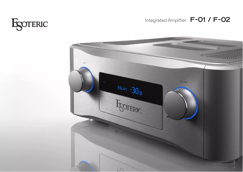 Page 1 of the manual Brochure Esoteric F-02