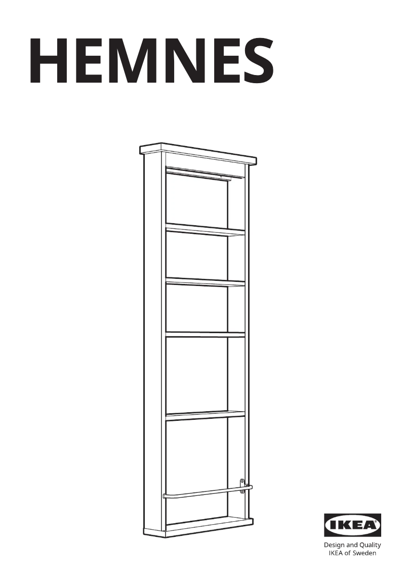 First page image of the manual for HEMNES 204.294.25