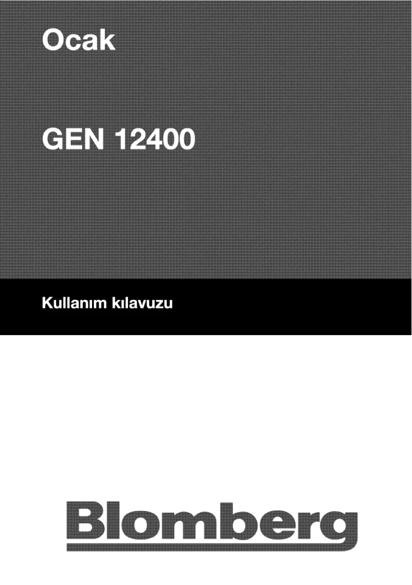 First page image of the manual for GEN 12400