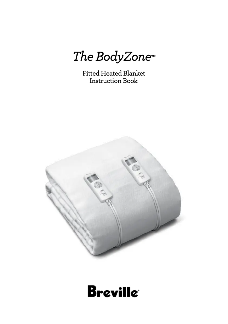 Page 1 of the manual User Manual Breville BodyZone BZB427WHT