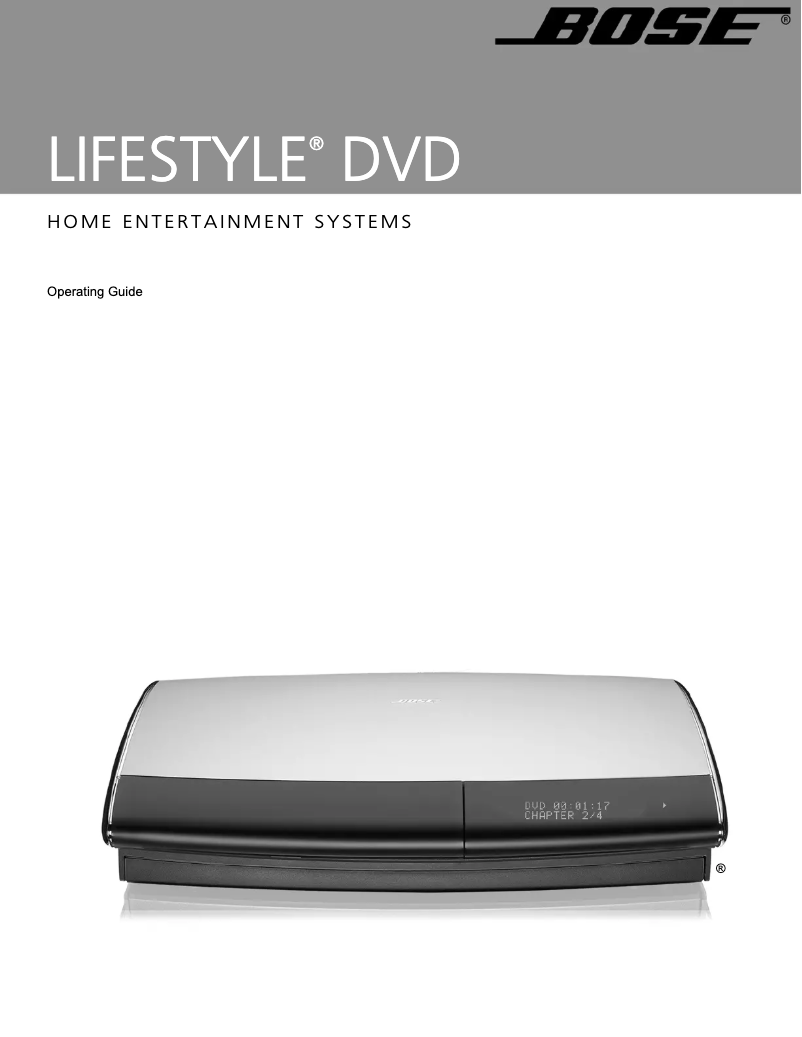 Page 1 of the manual User Manual Bose Lifestyle 18 System