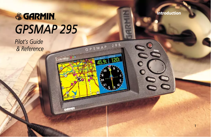 Page 1 of the manual User Manual Garmin GPSMAP 295