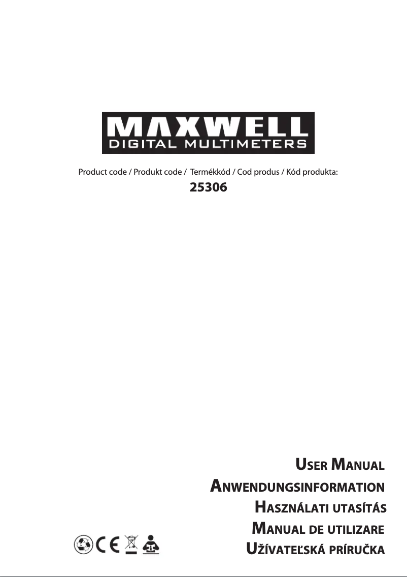 Page 1 of the manual User Manual Maxwell MX-25306