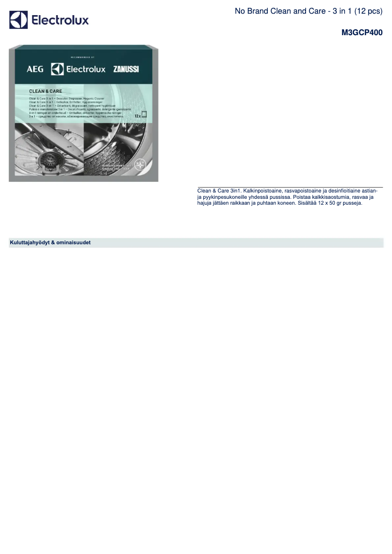 First page image of the manual for M3GCP400