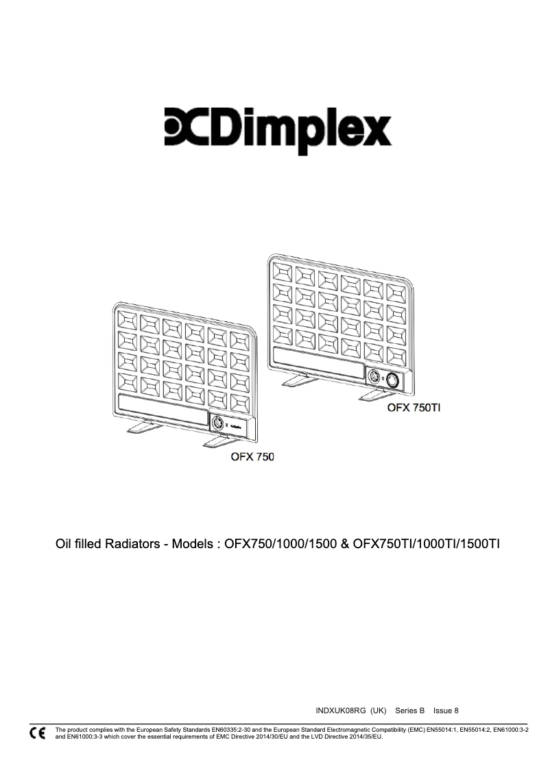 Page 1 of the manual User Manual Dimplex OFX1000
