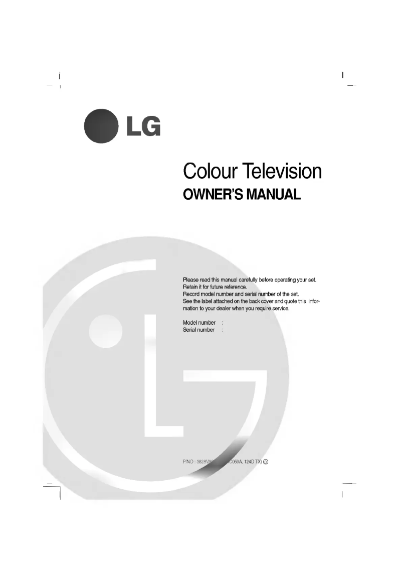 Page 1 of the manual User Manual LG 21FC4RGE