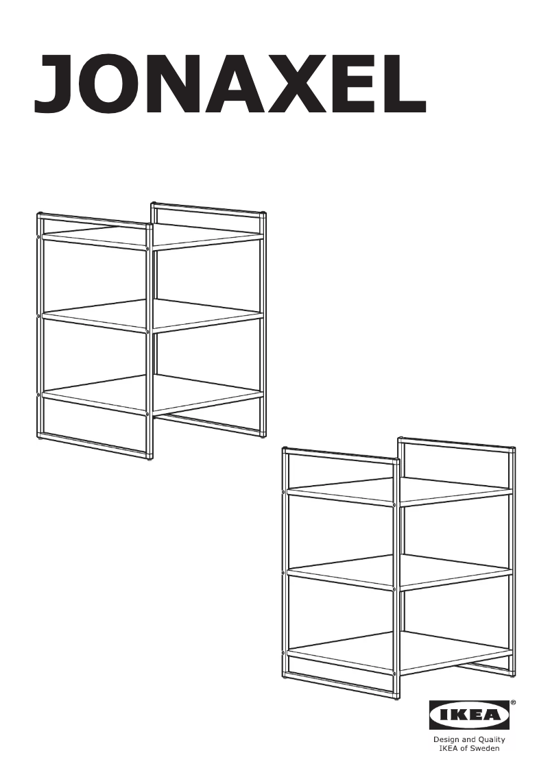 First page image of the manual for JONAXEL