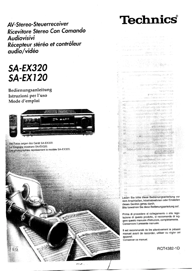First page image of the manual for SA-EX120