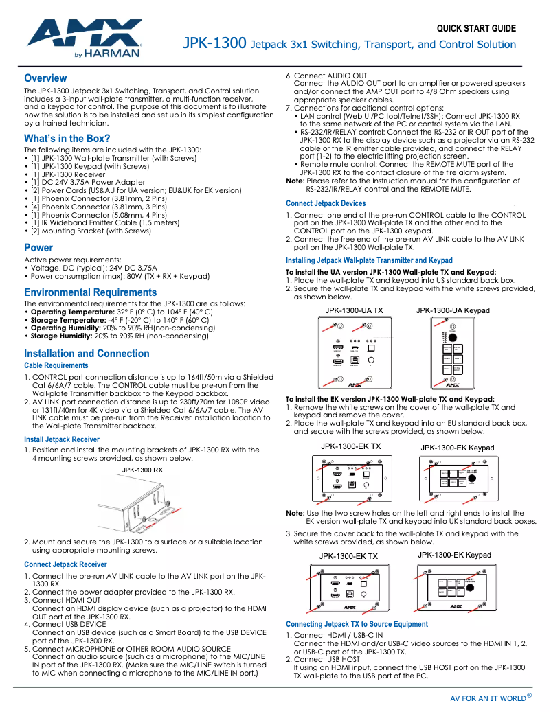First page image of the manual for JPK-1300