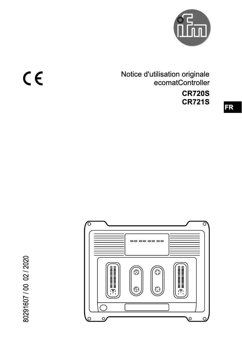 Page 1 of the manual User Manual IFM CR720S