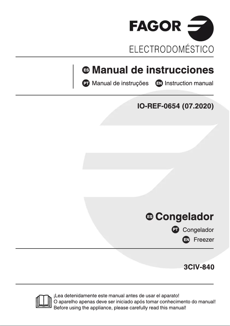 First page image of the manual for 3CIV-840