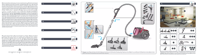 Image de la première page du manuel de l'appareil X-trem Power Cyclonic Facelift RO7244