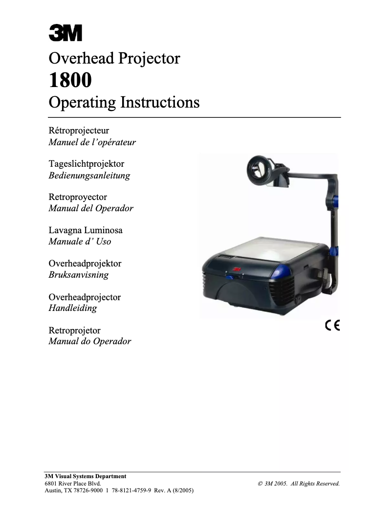 First page image of the manual for 1810