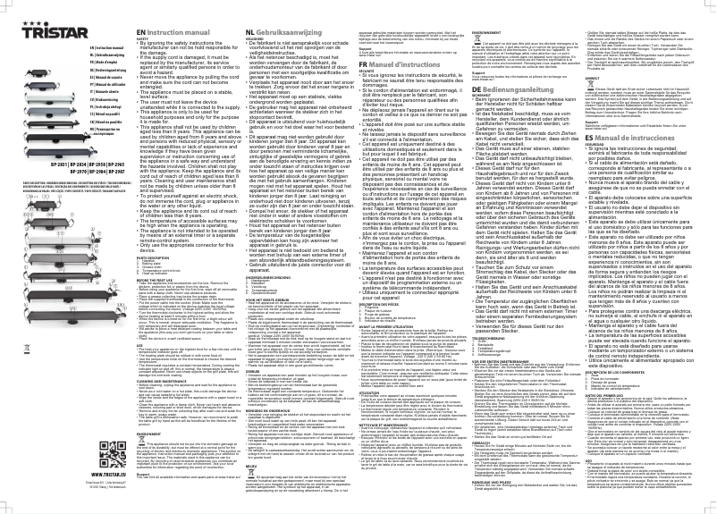 First page image of the manual for BP-2987