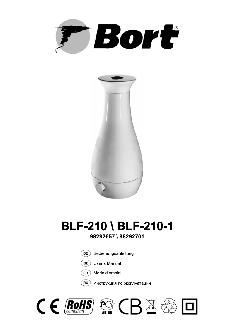First page image of the manual for BLF-210
