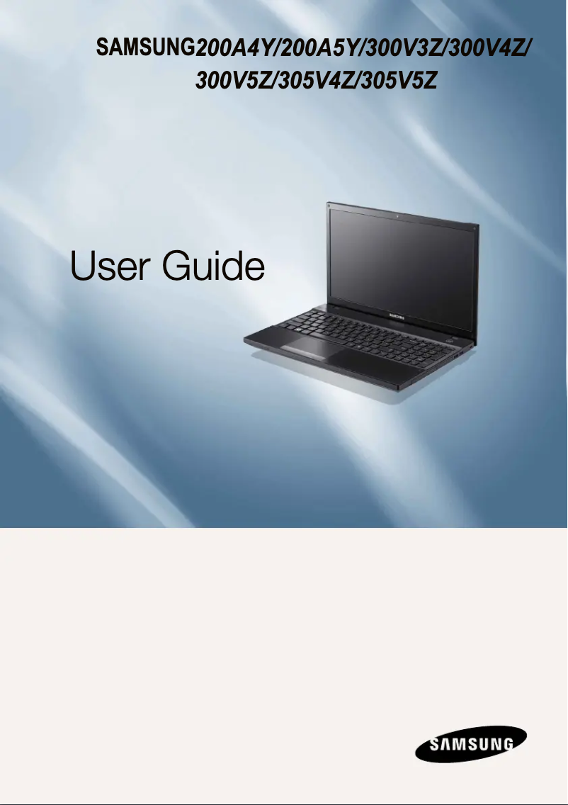 Page 1 of the manual User Manual Samsung NP300V5ZH