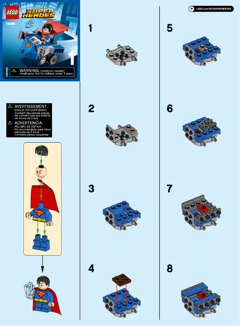 Page 1 of the manual User Manual Lego 76068