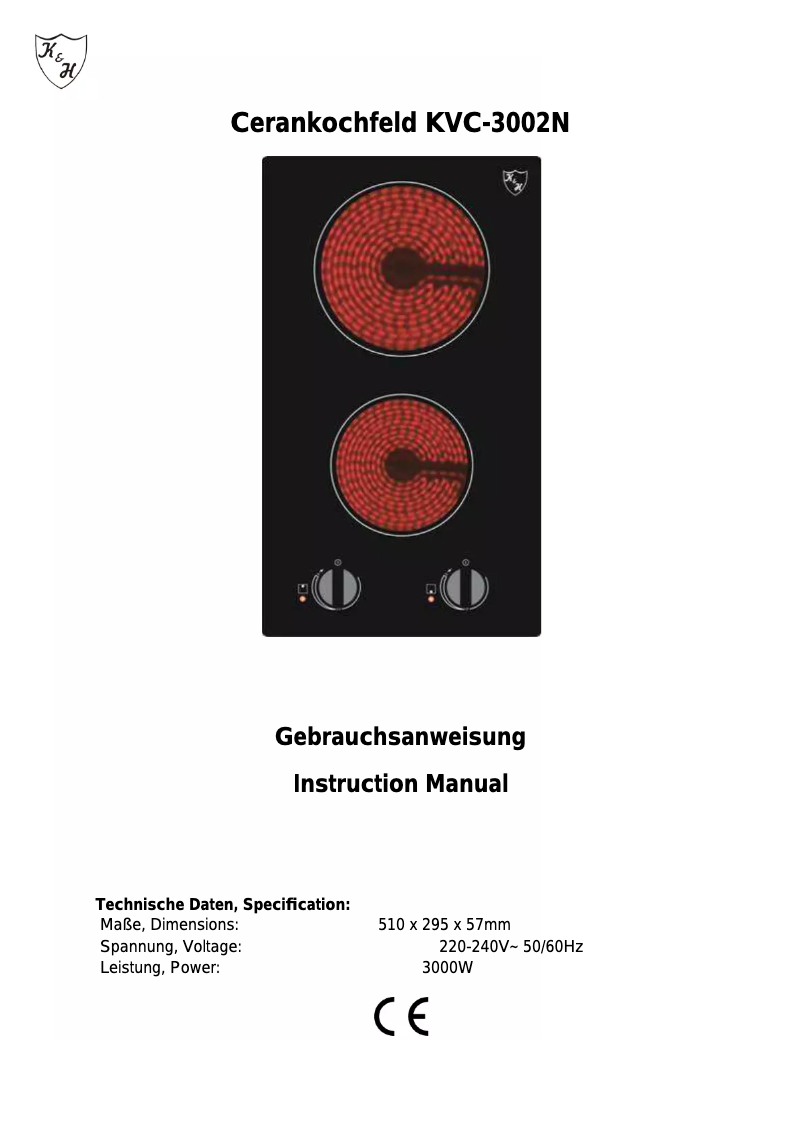 First page image of the manual for KVC-3002N