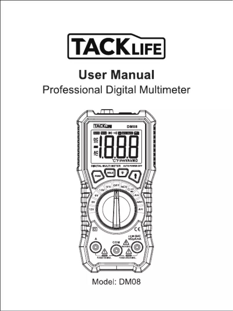 First page image of the manual for DM08