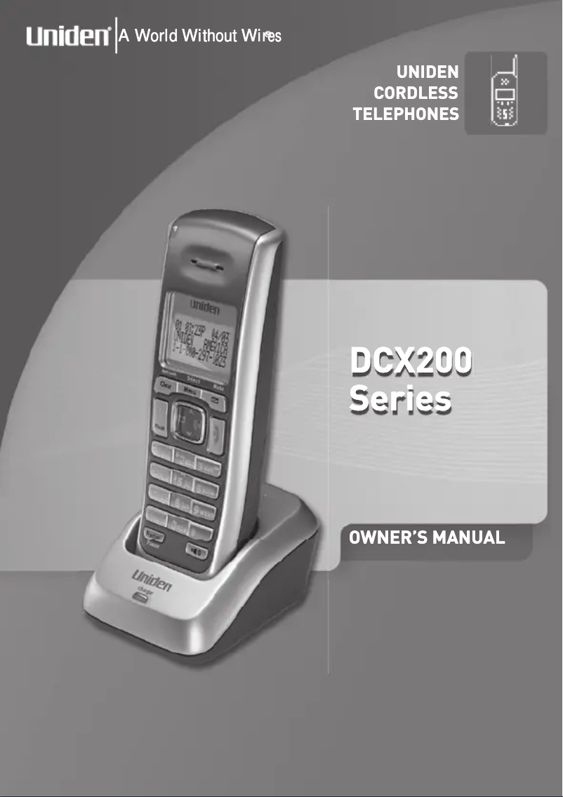 Page 1 of the manual User Manual Uniden DCX 200